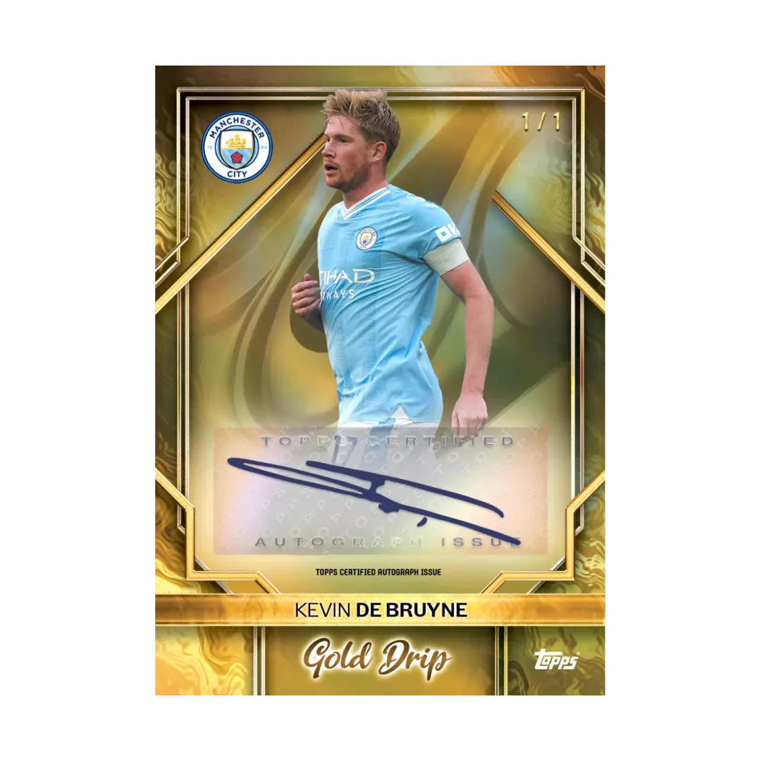 Carta Collezionabile di Kevin De Bruyne del Team Set Manchester City per Topps