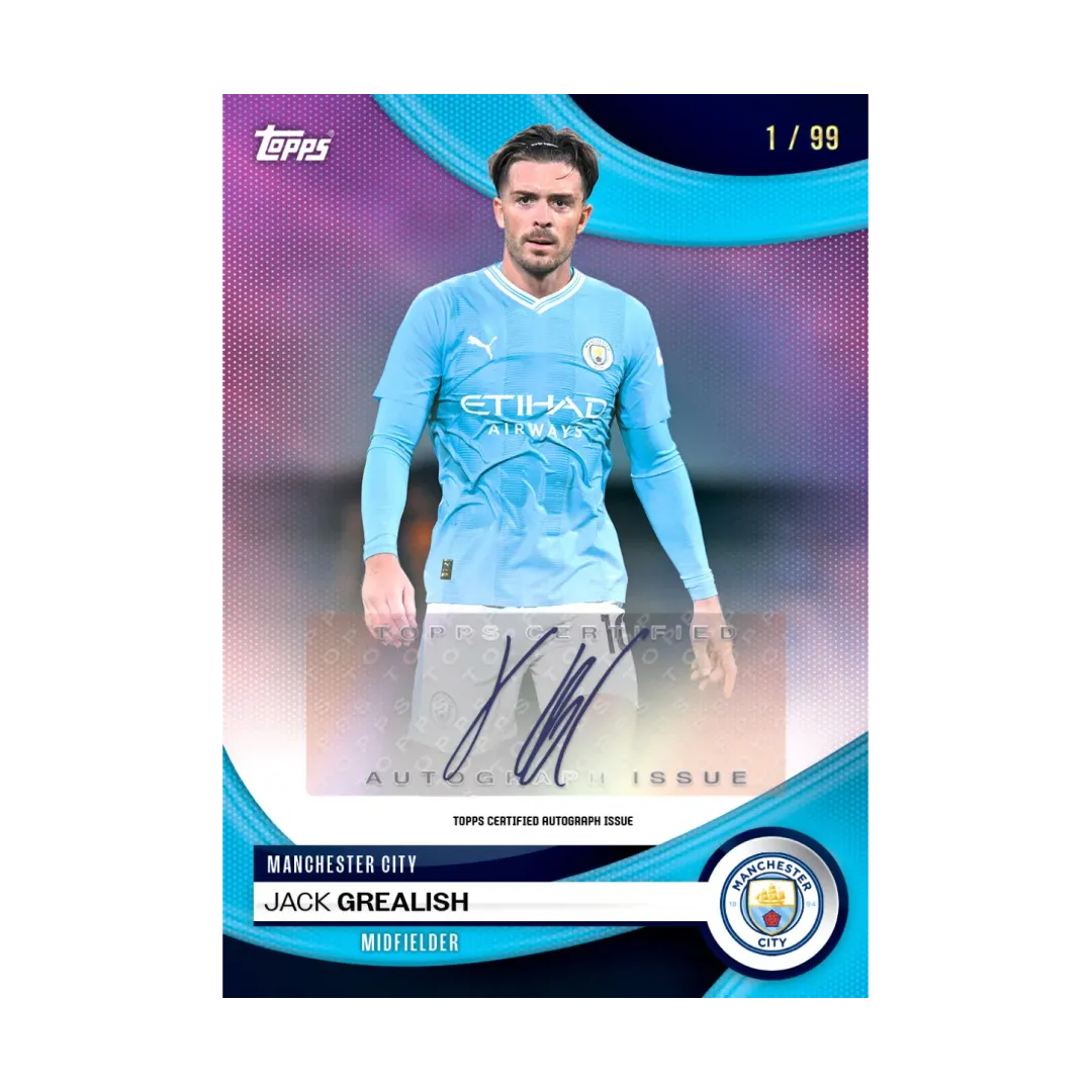 Carta Collezionabile di Jack Grealish del Team Set Manchester City per Topps