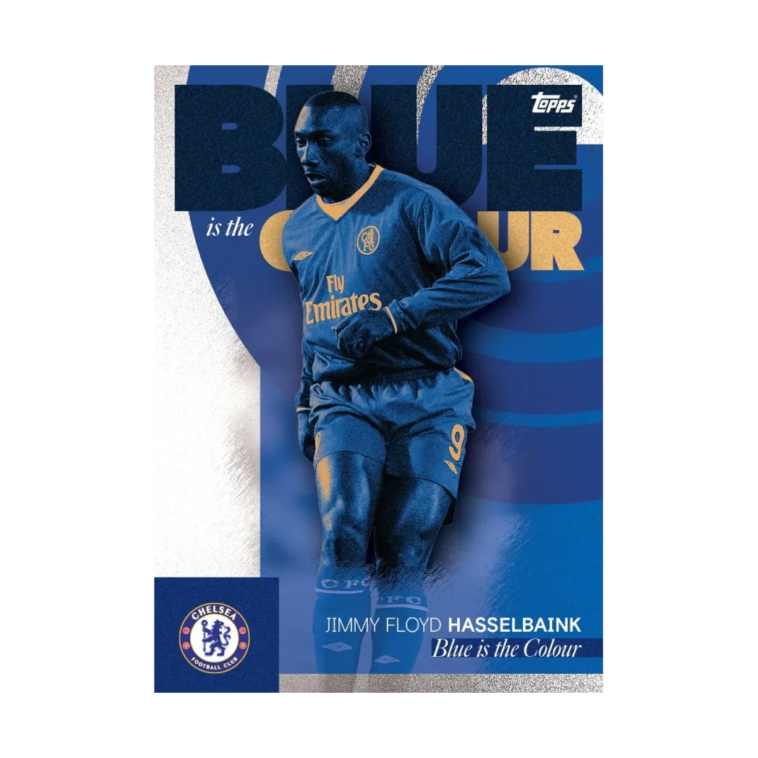 Carta Collezionabile di Jimmy Floyd Hasselbaink del Chelsea FC Official Team