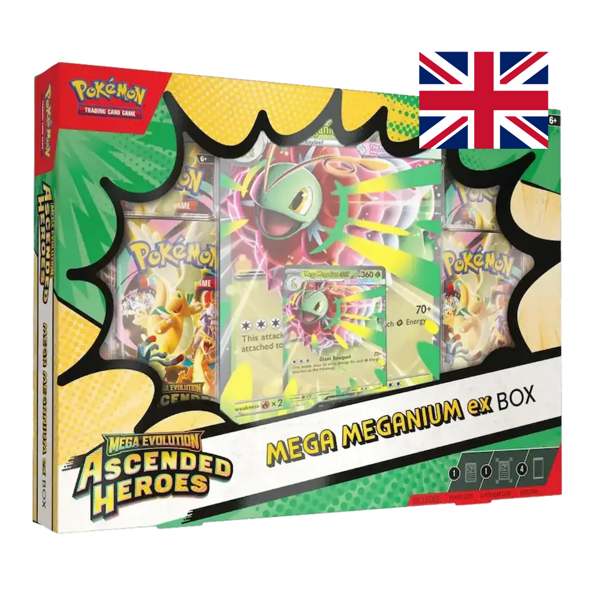 Megaevoluzione: Ascesa Eroica – Collezione Mega Meganium ex – Pokémon TCG (ENG)