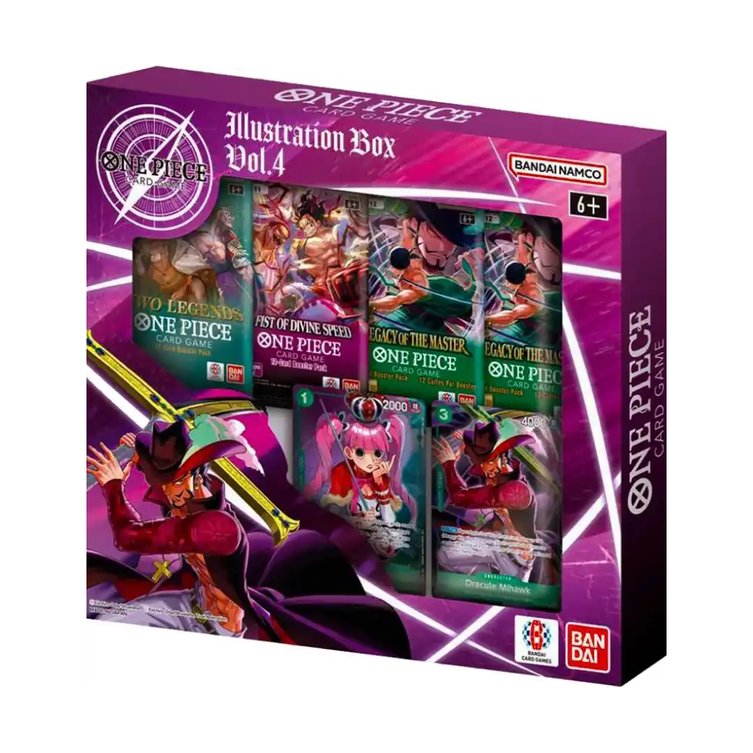 One Piece Card Game Illustration Box Vol.4 IB04 con Dracule Mihawk e Perona Alt-Art