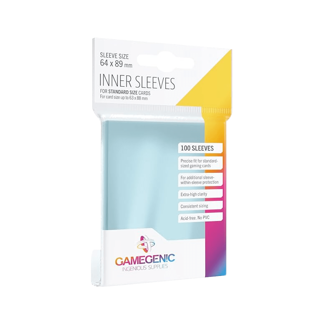 Standard Inner Sleeves Clear (100 Bustine) Gamegenic - nothangbutbands.com