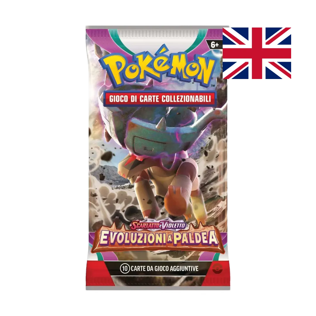 Pokemon Evoluzioni a Paldea bustina singola italiana con 10 carte da gioco aggiuntive