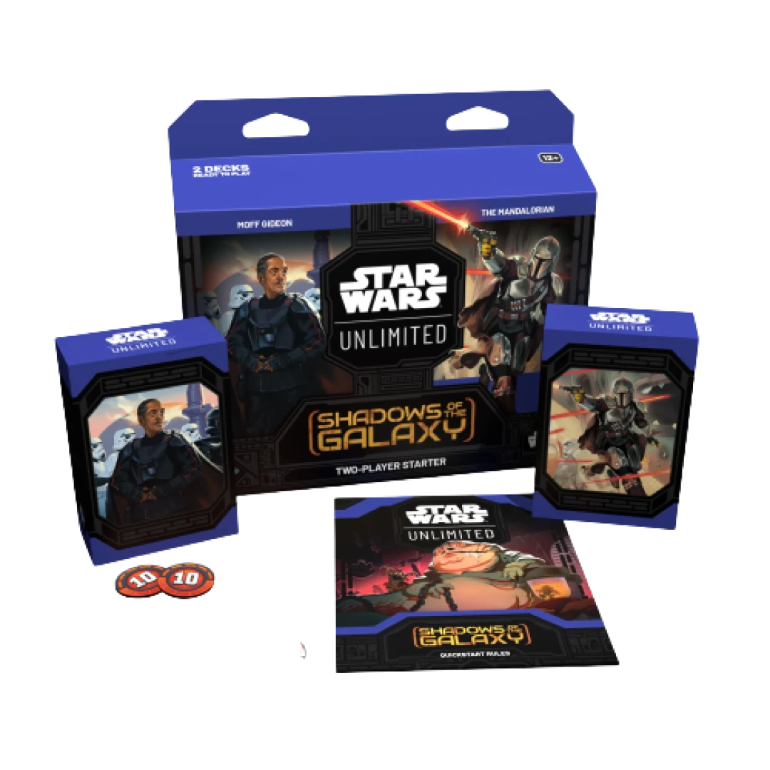 Starter per due giocatori di Star Wars Unlimited del set Shadows of the Galaxy