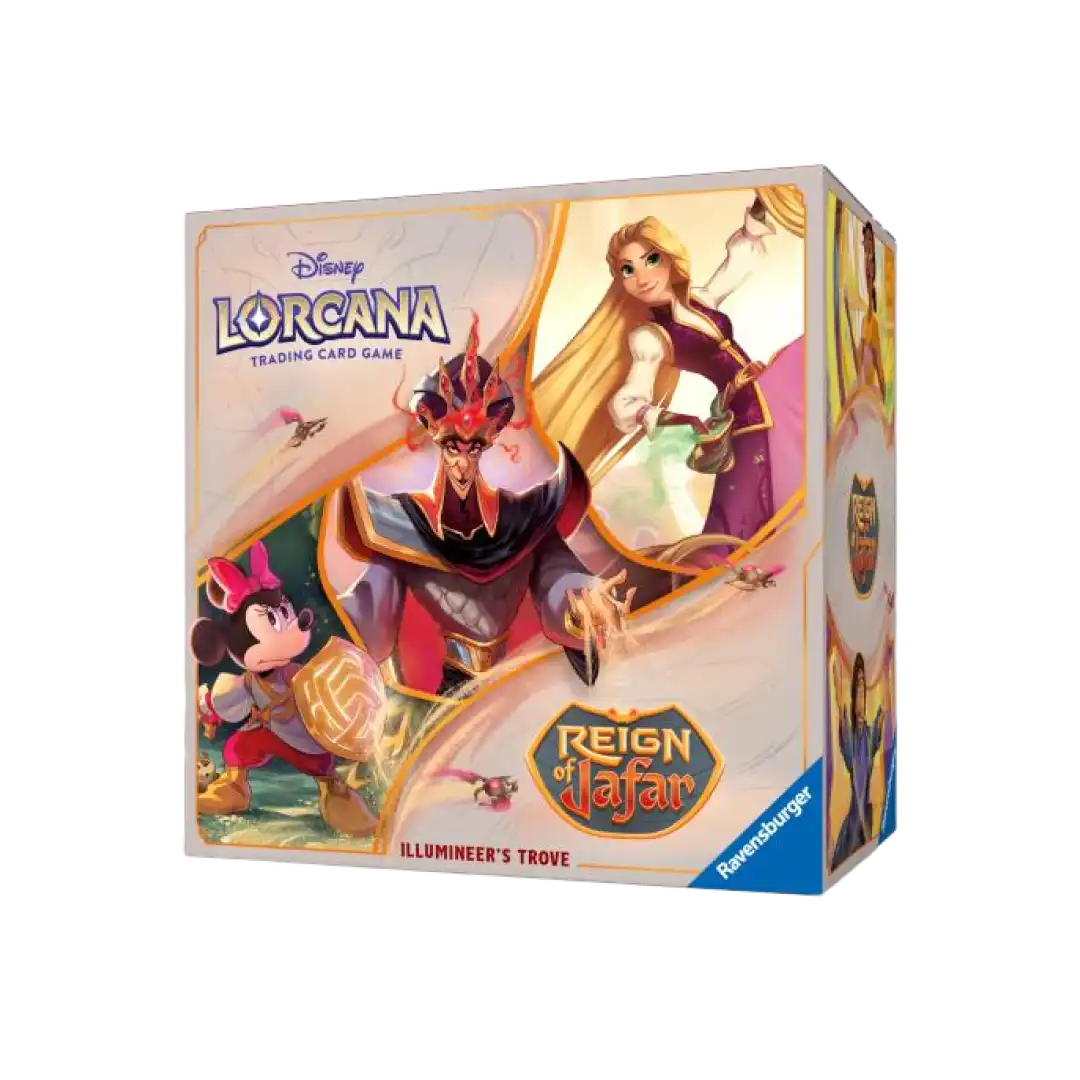 Scatola Illumineer’s Trove Disney Lorcana Reign of Jafar con Jafar, Rapunzel e Minnie