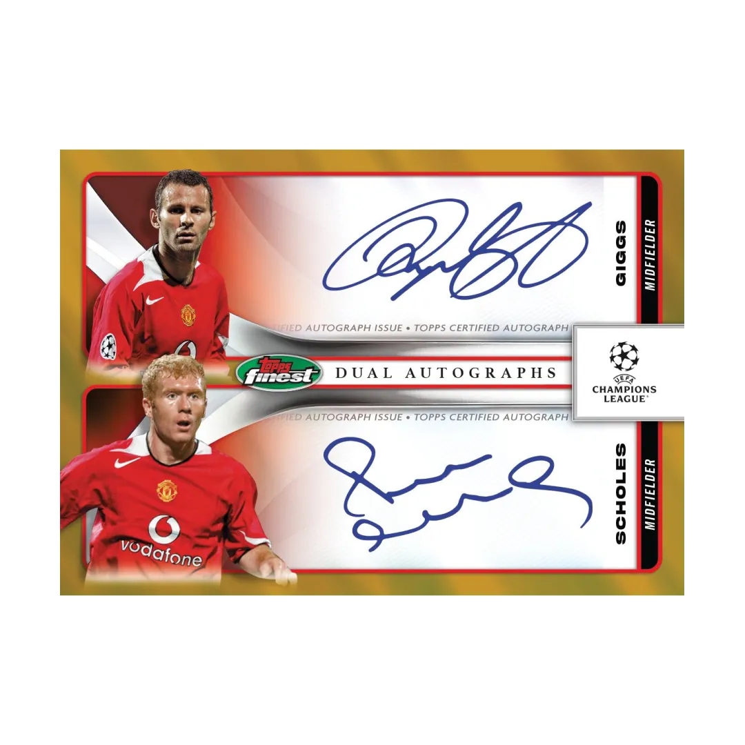 Carta autografata delle leggende Giggs e Scholes