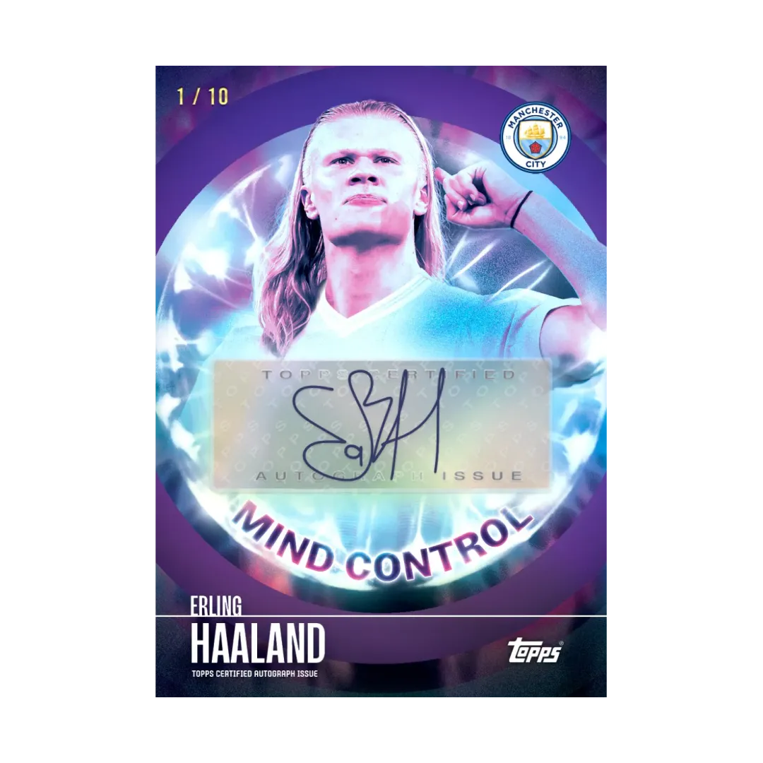 Carta Collezionabile di Erling Haaland del Team Set Manchester City per Topps