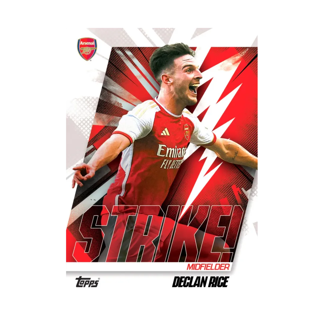 Carta Collezionabile di Declan Rice del Team Set Arsenal per Topps