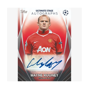 Carta Autografata di Wayne Rooney della Uefa Club Competition Flagship per Topps