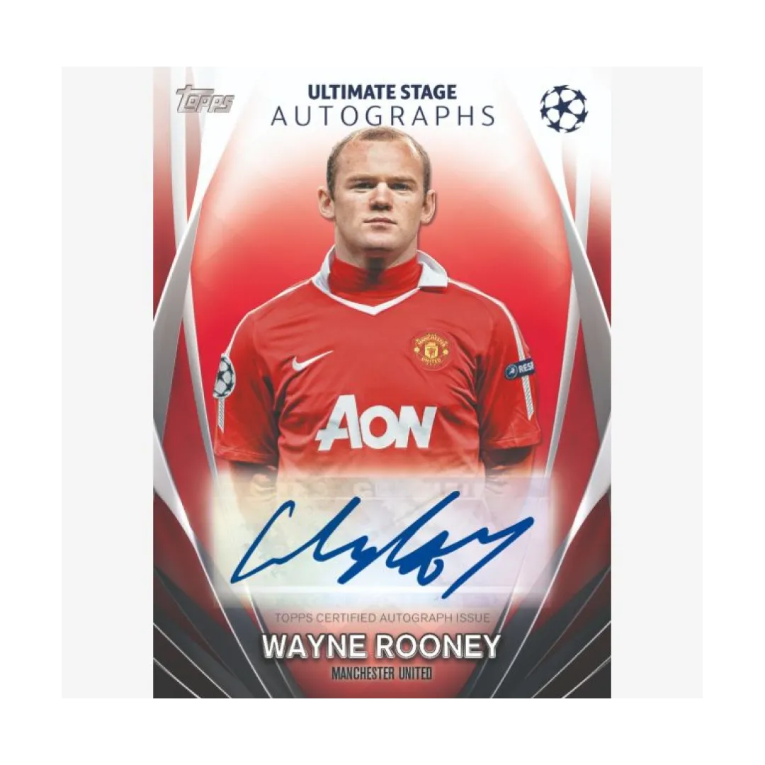 Carta Autografata di Wayne Rooney per Topps