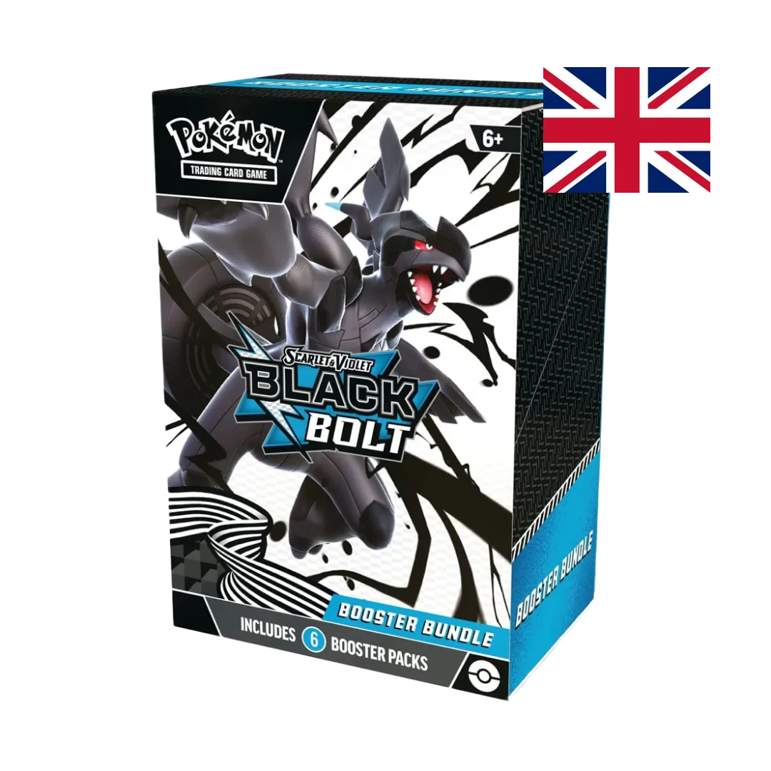 Pokémon Bundle 6 booster packs Black Bolt English edition with Zekrom and Unova Pokémon