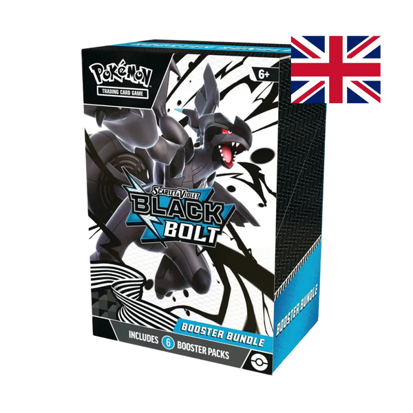 Pokémon Bundle 6 booster packs Black Bolt English edition with Zekrom and Unova Pokémon