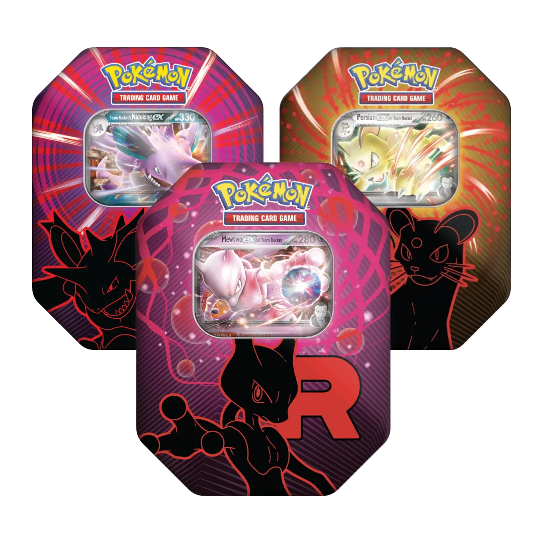 Bundle Tin da Collezione del Team Rocket - Mewtwo-ex, Nidoking-ex, Persian-ex (ITA) - Pokémon | Otakura