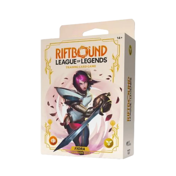 Riftbound League of Legends TCG Spiritforged Champion Deck Fiora con artwork Grande Duelista