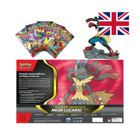 Mega Lucario-ex Figure Collection retro confezione con contenuti premium