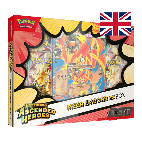 Megaevoluzione: Ascesa Eroica – Collezione Mega Emboar ex – Pokémon TCG (ENG)