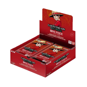 Box Display OP13 Carrying on His Will One Piece Card Game con illustrazione di Monkey D. Luffy 3° anniversario