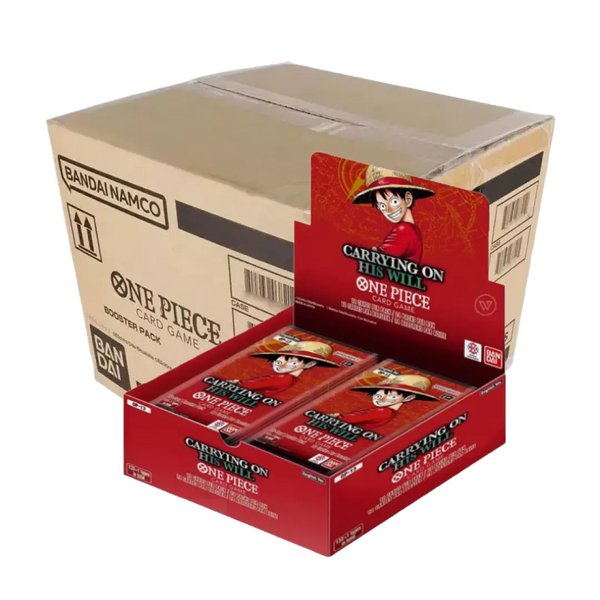 Case da 12 Box di One Piece Card ame OP13 3+ Anniversario dell'espansione Carrying on His Will