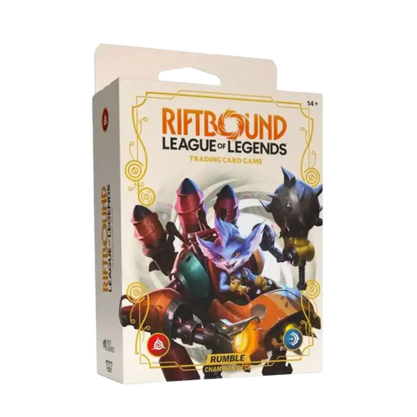 Riftbound Spiritforged Rumble Champion Deck box 56 carte TCG League of Legends meccanico