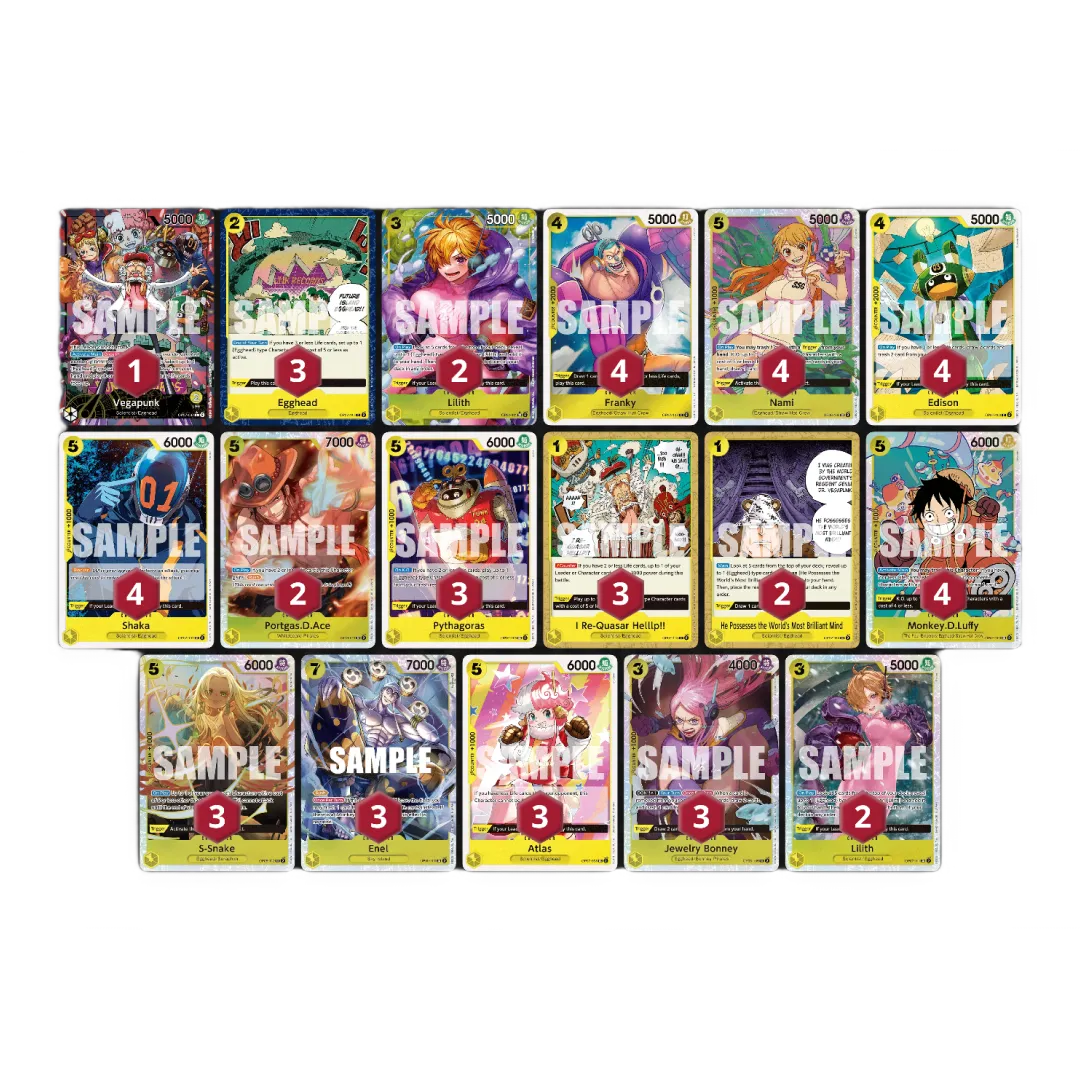 List of cards with  exclusive cards and Vegapunk leader
