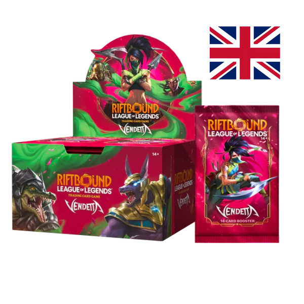 Vendetta Booster Display 24 Buste Riftbound TCG ENG vista laterale