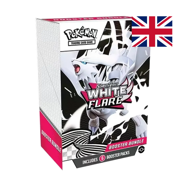 Pokémon Bundle 6 booster packs White Flare English edition with Reshiram and Unova Pokémon