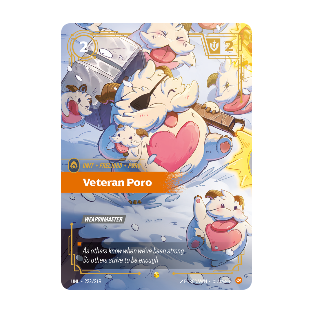 Riftbound Unit: Veteran Poro. [Weaponmaster]