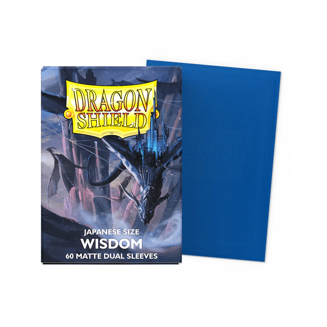 Small Japanese Matte Dual Wisdom (60 Bustine) Dragon Shield - nothangbutbands.com