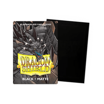 Small Japanese Matte Black (60 Bustine) Dragon Shield - nothangbutbands.com