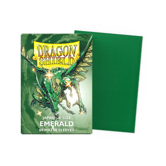 Small Japanese Matte Emerald (60 Bustine) Dragon Shield - nothangbutbands.com