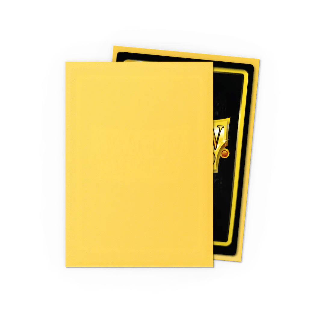 Standard Matte Yellow (100 Bustine) Dragon Shield - nothangbutbands.com