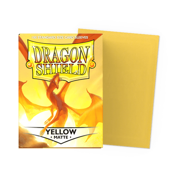 Standard Matte Yellow (100 Bustine) Dragon Shield - nothangbutbands.com