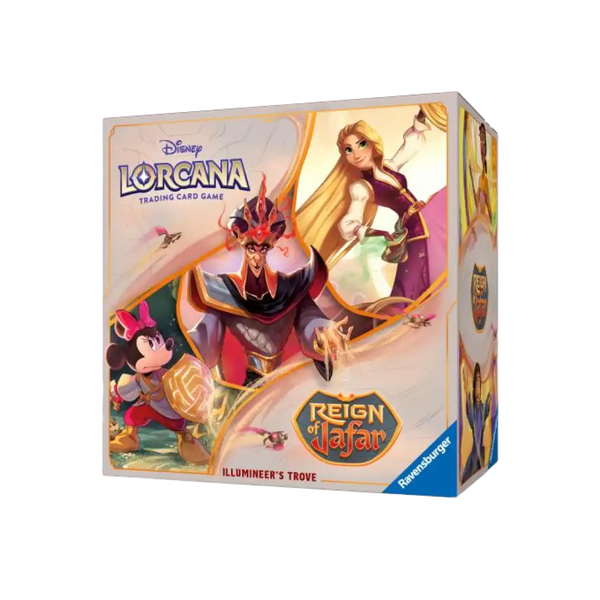 Scatola Illumineer’s Trove Disney Lorcana Reign of Jafar con Jafar, Rapunzel e Minnie