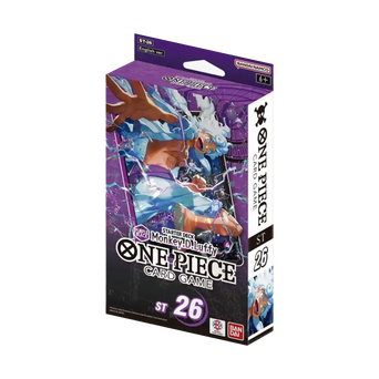 Starter Deck ST26 Purple/Black Monkey D. Luffy del gioco di carte One Piece TCG, specializzato nella gestione dinamica delle carte DON!! e controllo strategico del gioco.