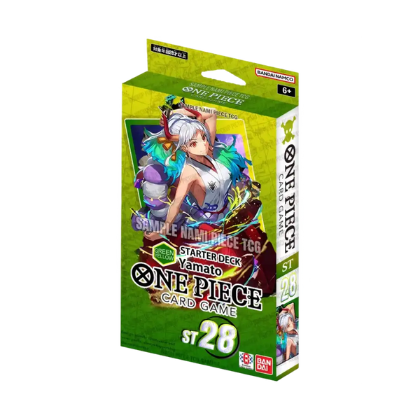 Scatola Starter Deck ST28 Green/Yellow Yamato del gioco di carte One Piece TCG, ideale per strategie aggressive basate su attacchi potenti e meccaniche di recupero.
