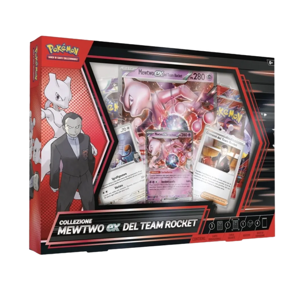 Box Collezione Mewtwo-EX del Team Rocket - Pokémon GCC con carte promo e bustine espansione